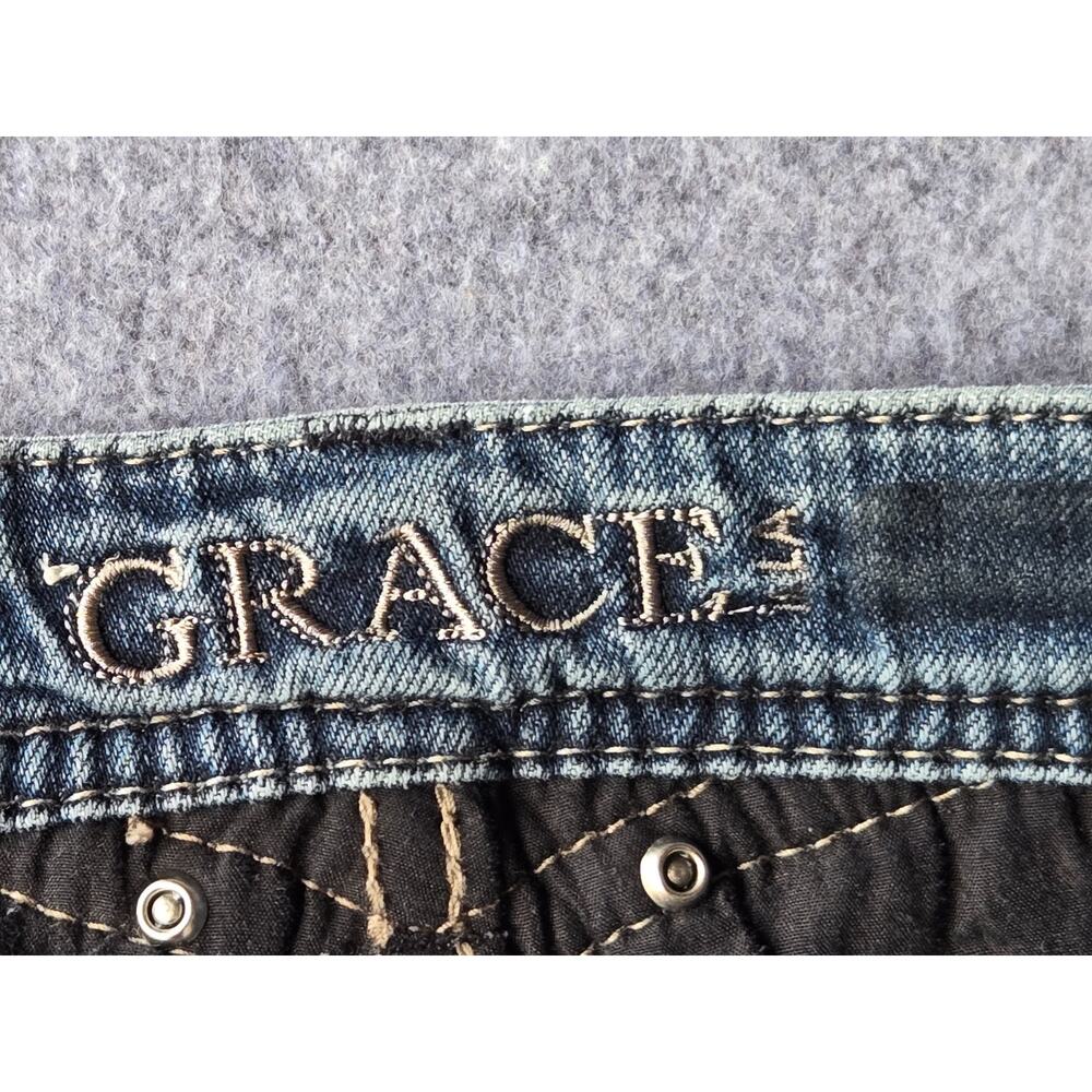 Grace In L.A. Women's Jeans Embellished Stretch Size 28 Low Rise Measures 30x30 - Picture 16 of 16